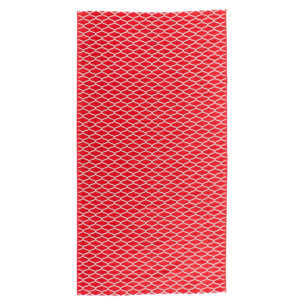 Milek Tattoo Netting Rug in Red